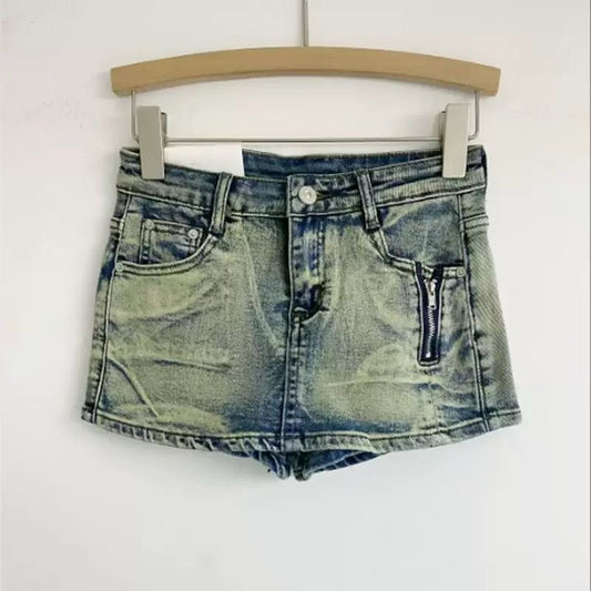 Zipper side skort