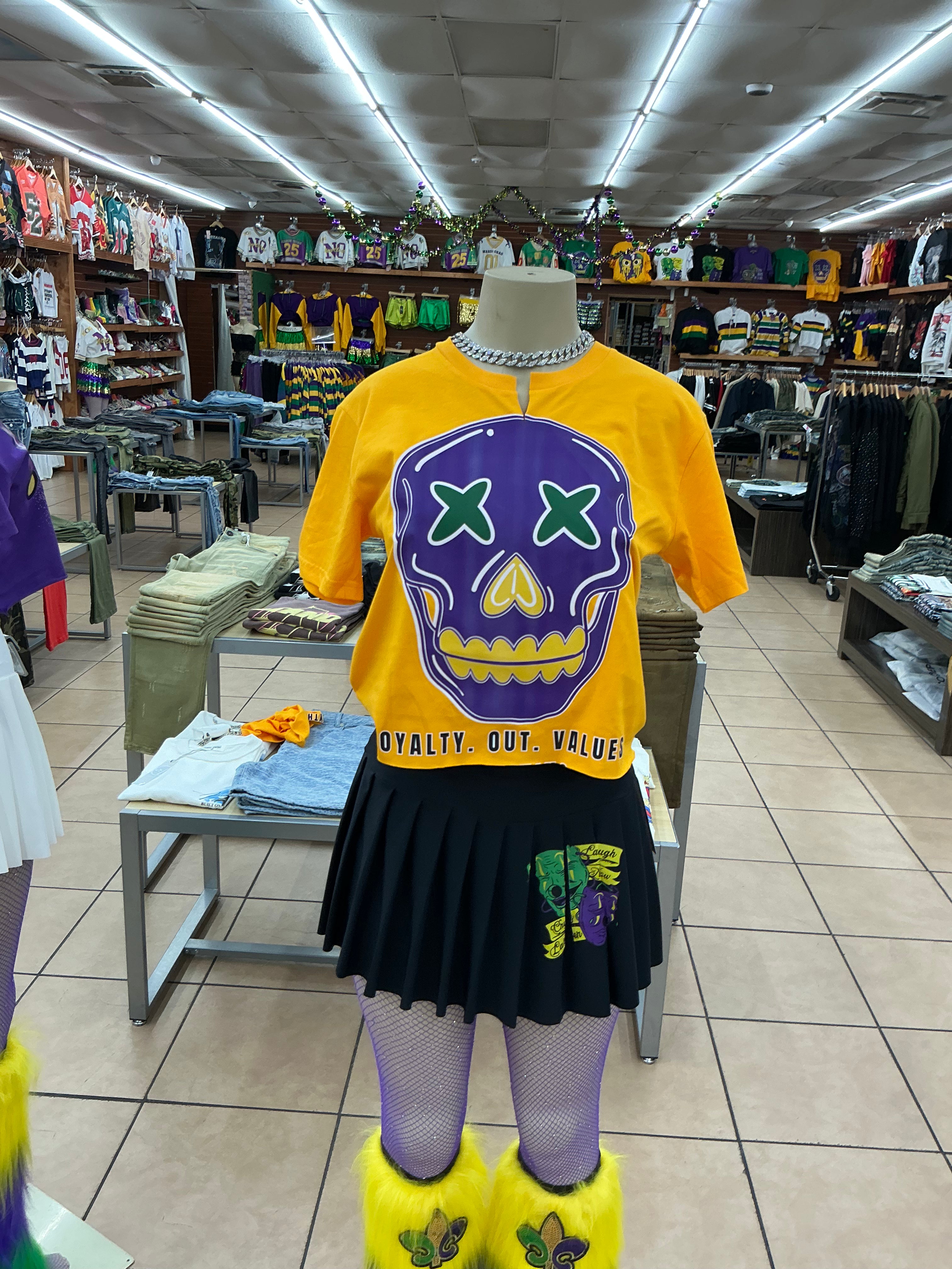 Mardi Gras Skull Top