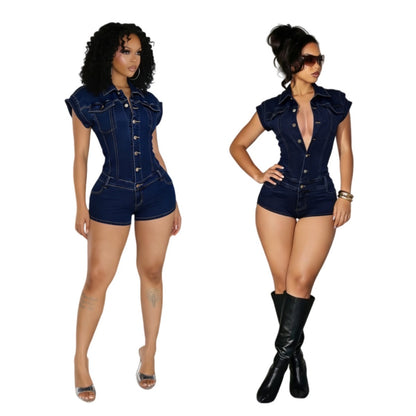 Denim romper